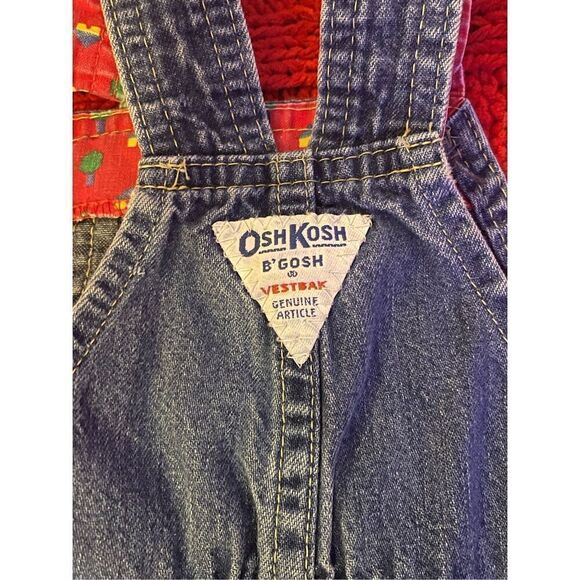 Vintage Oshkosh B Gosh VESTBAK Overall Denim Dress 4T USA - Picture 6 of 7